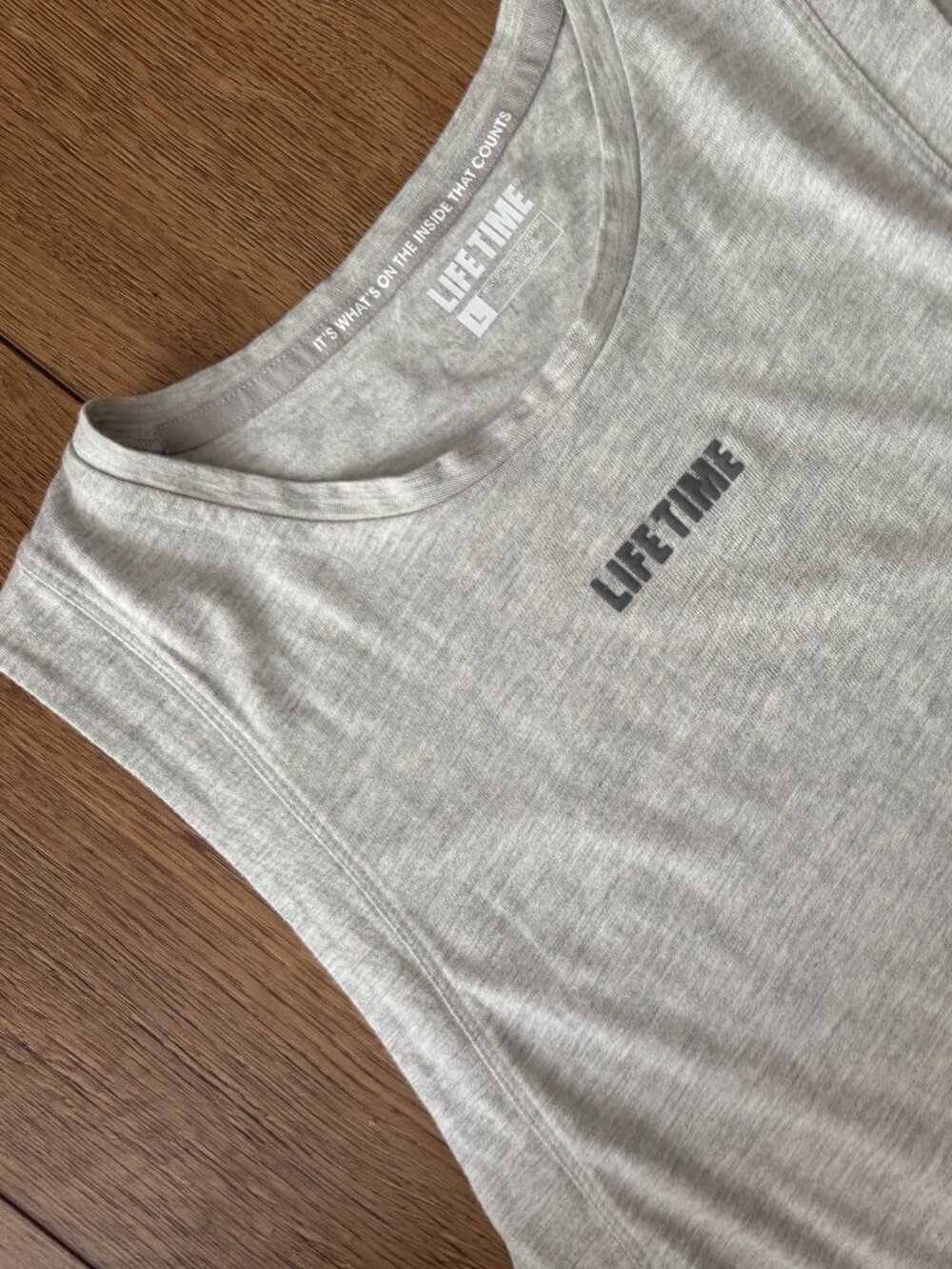 Women’s 98% Cotton Gray Life Time Muscle Tank Size Large New